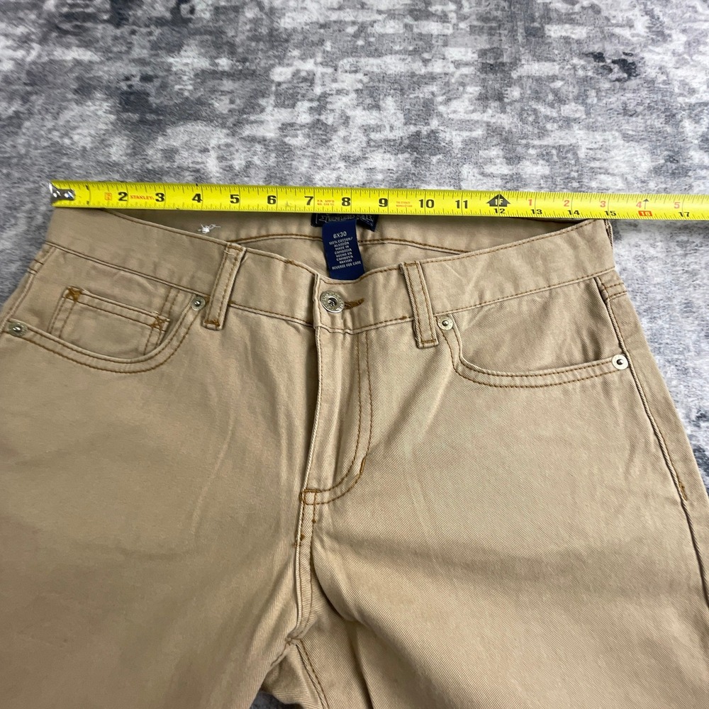 Polo Jeans Company Womens 6x30 Low‎ Rise Boot Cut Jeans Light Brown Tan Cotton - Picture 5 of 12